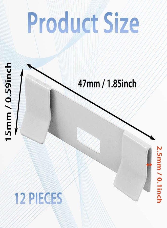 Litoexpe 12 Pcs Vertical Blind Vane Savers, White Blind Clip, Window Blind Replacement - Image 2
